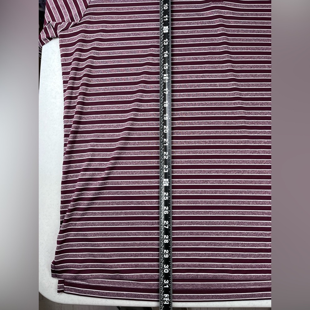 Columbia Golf Men’s XXL Maroon and White Striped Polo. MS State Embroidery. - Picture 8 of 11